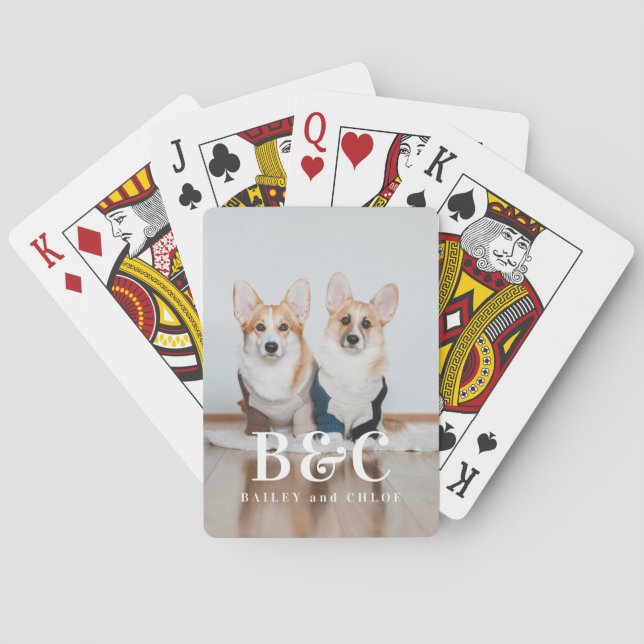 Dog Lover Pet Keepsake Playing Cards (Back)