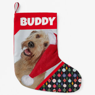 Dog lover Pet Photo Small Small Christmas Stocking