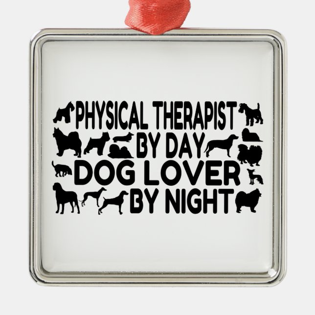 Dog Lover Physical Therapist Metal Tree Decoration (Front)