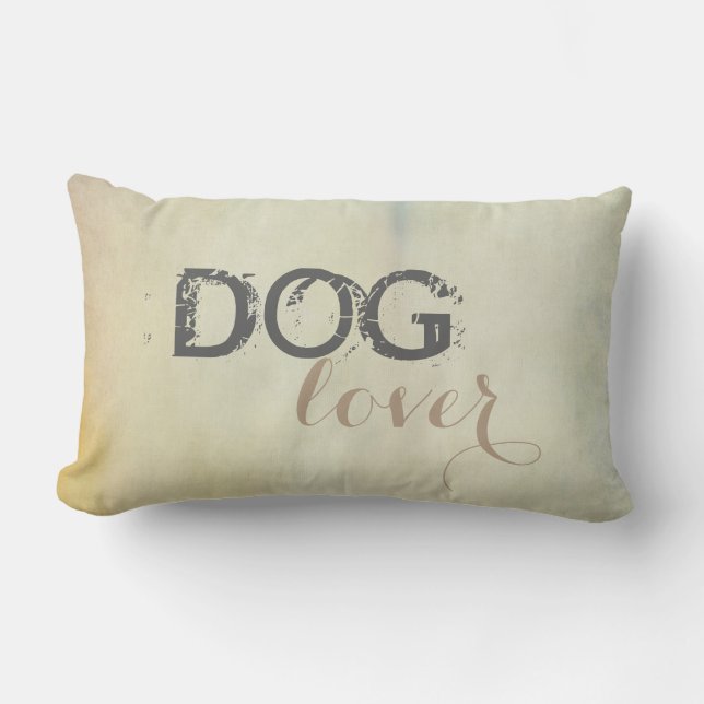 dog lover pillow text shabby chic design (Front)