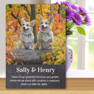 Dog Lover Poem Personalised Pet Photo Plaque