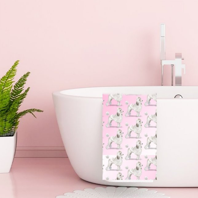 Dog Lover Poodle Monogram Bath Towel Set (Creator Uploaded)