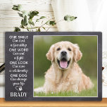 Dog Lover Quote Keepsake Personalised Pet Photo Plaque<br><div class="desc">Celebrate your best friend and cherish those precious memories with a custom unique dog lover keepsake photo plaque in a rustic chalkboard slate design . This unique pet dog photo keepsake plaque is the perfect gift for yourself, family or friends to honour your best dog or as a pet memorial....</div>