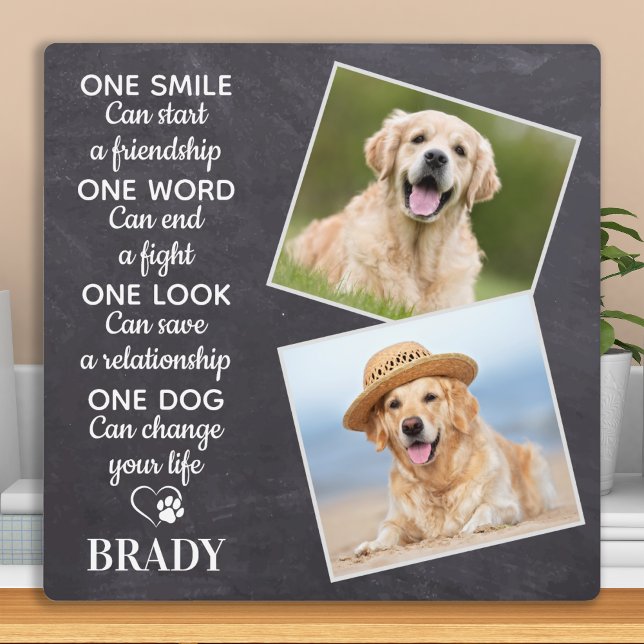 Dog Lover Quote Keepsake Personalised Pet Photo Plaque (Creator Uploaded)