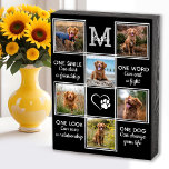 Dog Lover Quote Keepsake Unique Pet Photo Collage  Wooden Box Sign<br><div class="desc">Celebrate your best friend with a custom dog lover pet photo collage wooden box sign . This unique pet dog photo keepsake plaque is the perfect gift for yourself, family or friends to honour your best dog or as a pet memorial. We hope your photo memorial wood plaque will bring...</div>