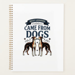 Dog Lover Quote Vintage Engraving Hound Typography Planner