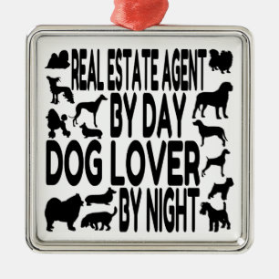 Dog Lover Real Estate Agent Metal Tree Decoration