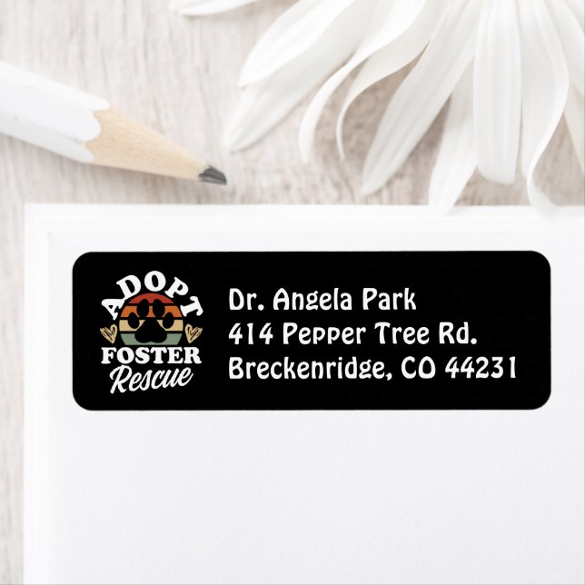 Dog Lover Return Address Labels Paw Print Design (Insitu)