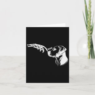 Dog Lover Skeleton Hand Boop Funny Halloween Labra Card
