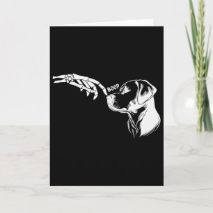 Dog Lover Skeleton Hand Boop Funny Halloween Labra Card