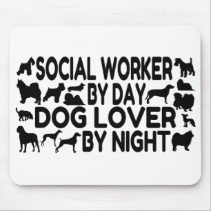 Dog Lover Social Worker Mouse Pad