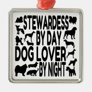 Dog Lover Stewardess Metal Tree Decoration