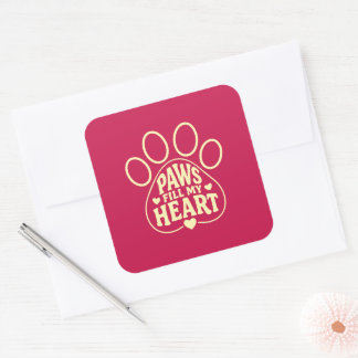 Dog Lover Sticker - Paw Print Typography