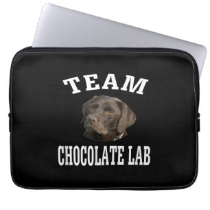 Dog Lover Team Chocolate Labrador Retriever Laptop Sleeve