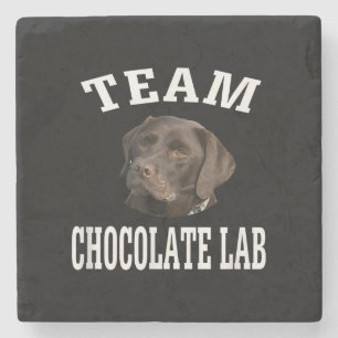 Dog Lover Team Chocolate Labrador Retriever Stone Coaster