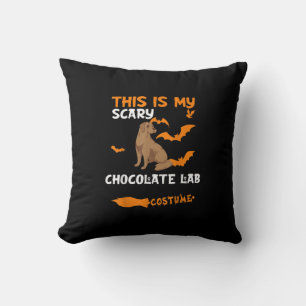 Dog Lover   This Is My Scary Chocolate Lab Costume Cushion