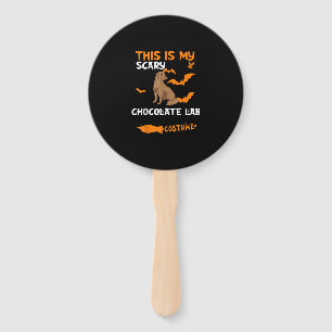 Dog Lover   This Is My Scary Chocolate Lab Costume Hand Fan