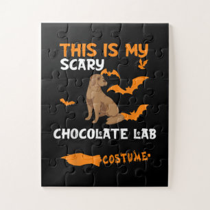 Dog Lover   This Is My Scary Chocolate Lab Costume Jigsaw Puzzle