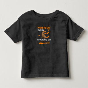 Dog Lover This Is My Scary Chocolate Lab Costume Toddler T-Shirt