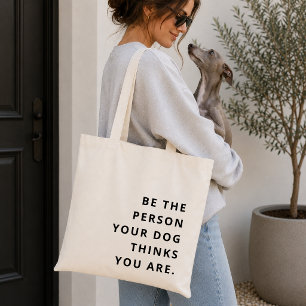 Dog Lover Tote Bag Quote Pet Owner Gift Carryall