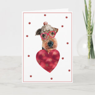 Dog Lover Valentine Gift Airedale Terrier Card
