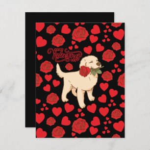 Dog Lover Valentine’s Day Card in Black