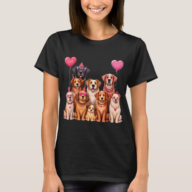 Dog Lover Valentines Day Present For Women And Kid T-Shirt (Front)