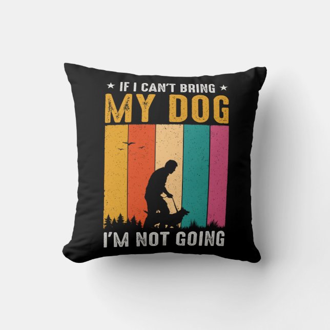 Dog Lover Vintage Humour Sayings Cushion (Front)