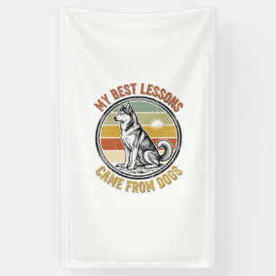 Dog Lover Vintage Shirt with Wise Husky Engraving_ Banner