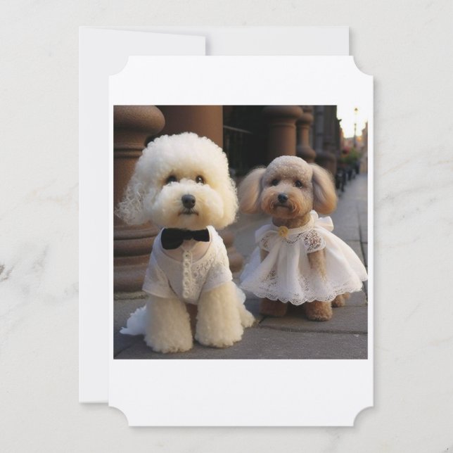 Dog Lover Wedding Card (Front)