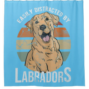 dog lover yellow labrador retriever  shower curtain
