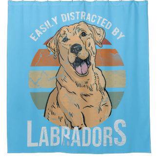 dog lover yellow labrador retriever  shower curtain