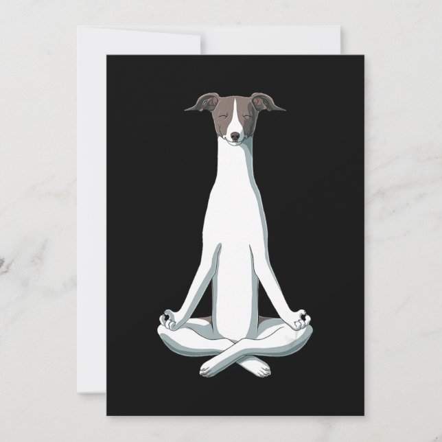 Dog Lover | Yoga Italian Greyhound Holiday Card (Front)