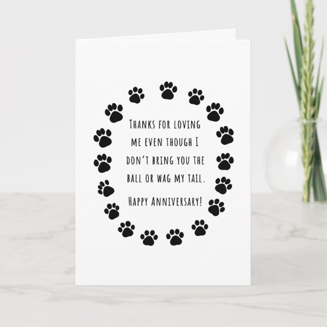 Dog Lovers Anniversary Card (Front)