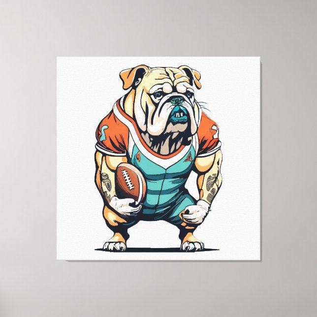 Dog Lovers Basketball Player Canvas Print (Front)