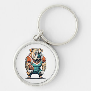 Dog Lovers Basketball Player Key Ring