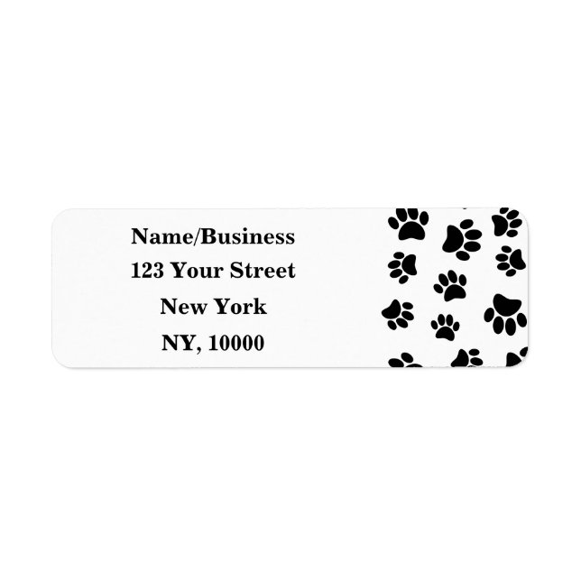 Dog Lovers Black Paw Prints (Front)