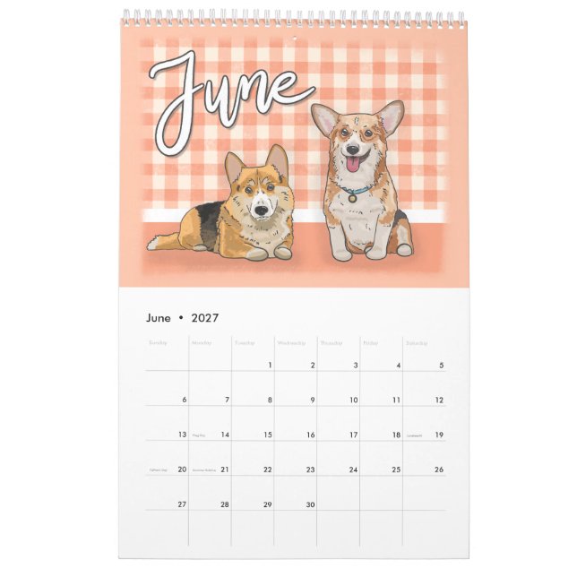 Dog Lovers Calendar 2026 | Hand Drawn Ilustrations (Jun 2027)