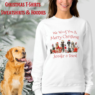 Dog Lovers Christmas, Add Name Sweatshirt