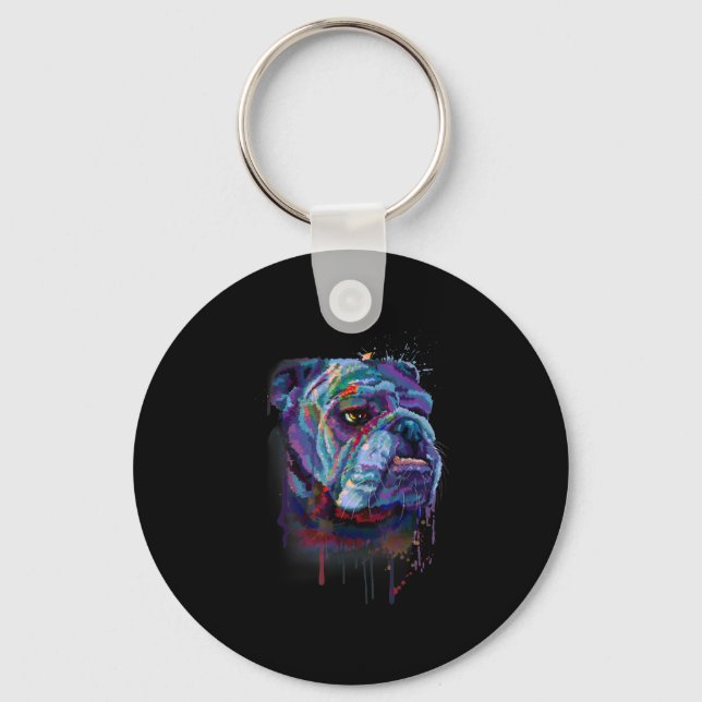 Dog Lovers | English Bulldog Gift English Bulldog Key Ring (Front)