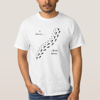 Dog Lover's I Never Walk Alone Pawprint T-Shirt