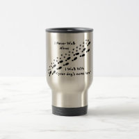 Dog Lover's I Never Walk Alone Pawprint Travel Mug
