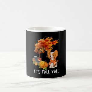 Dog Lovers Papillon It's Fall Y'all Coffee Mug