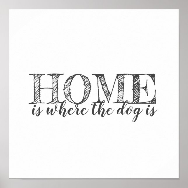 dog lovers quote poster grey and white (Front)