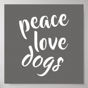 dog lovers quote poster grey and white modern