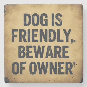 Dog lovers stone coaster