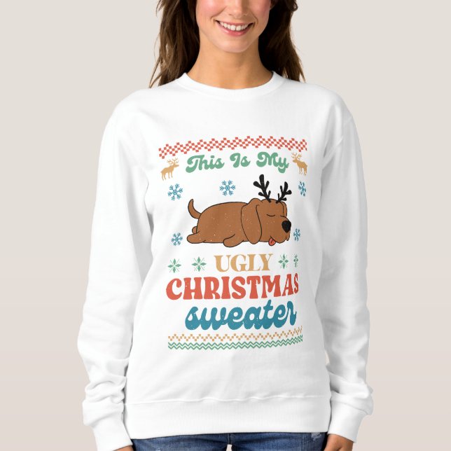 Dog Lovers Ugly Christmas Sweater (Front)