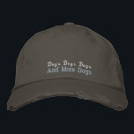 Dog Lovers Vintage Pink White Rustic Grey Embroidered Hat<br><div class="desc">Personalised dog lovers grey baseball cap,  with pink embroidery. A cool accessory or birthday gift idea.</div>