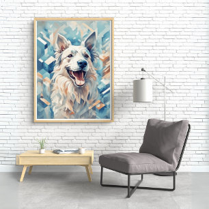 Dog Lovers Wall Art/ blue tone [2/3]  Poster