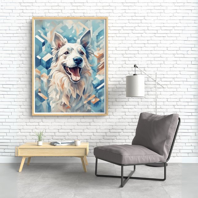 Dog Lovers Wall Art/ blue tone [2/3]  Poster (Creator Uploaded)
